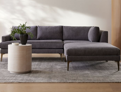 23 Small Living Room Sectionals For Every Style 2023 - Happily Inspired with A Deep Dive into the Craftsmanship of 100.5"W Mid-Century Leather Sectionals